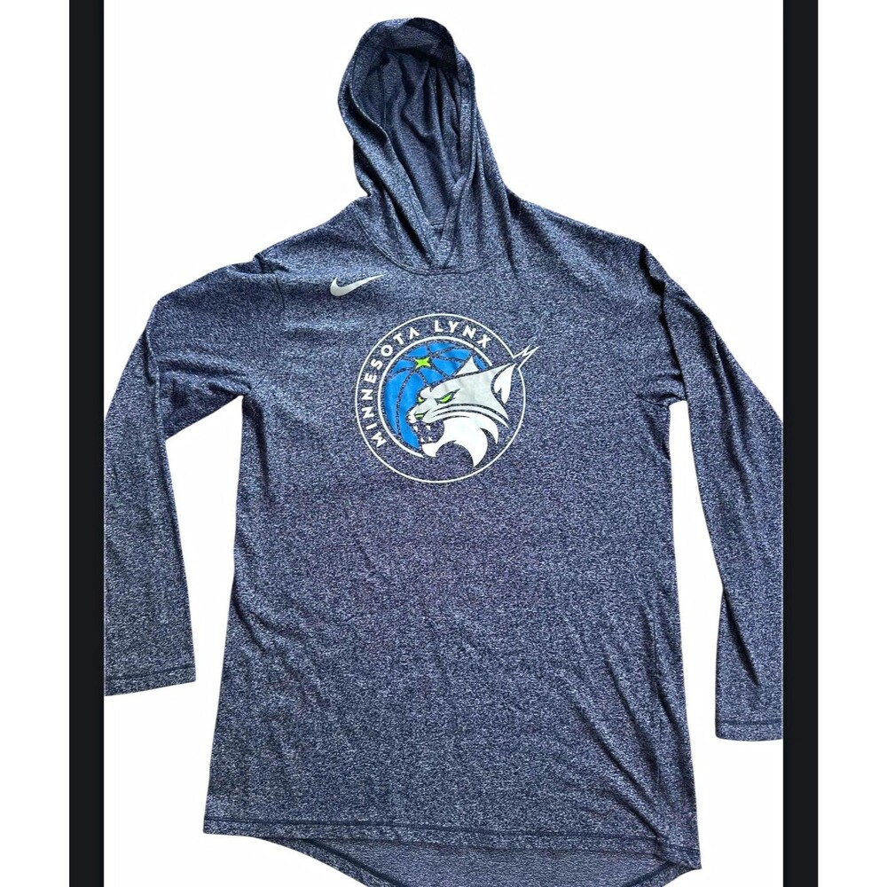 Nike Minnesota Lynx Women’s Basketball Dri-FIT Heather Gray Hooded Long Sleeve M